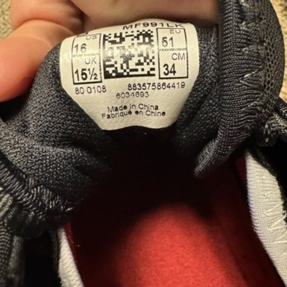 New Balance 991 Football Lacrosse Cleats Size 16 Black Silver MF991LK Adult - Picture 13 of 14